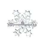 Frozen Winter Aqua Ice Blue CZ Snowflake Brooche Pin for Holiday Party Scarves - Image 2