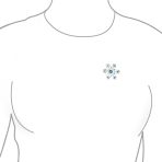 Frozen Winter Aqua Ice Blue CZ Snowflake Brooche Pin for Holiday Party Scarves - Image 3