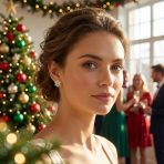 Petite Holiday CZ Stud Earrings: Snowflake Design with Cubic Zirconia Accents - Image 4