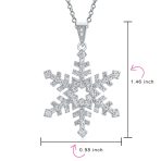 Winter Holiday Snowflake Pendant Necklace in Sterling Silver for Parties - Image 3