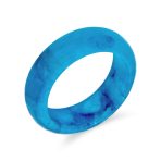 Good Luck Energy Smooth Stackable Natural Gemstone Jade Band Ring - Image 2