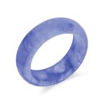Good Luck Energy Smooth Stackable Natural Gemstone Jade Band Ring - Image 3