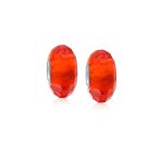 Set of 2 Translucent Murano Faceted Glass Charm Bead with Sterling Silver Core - Image 7