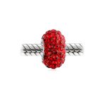 Set of 2 Solid Crystal Spacer Charm Bead Sterling Silver Core - Image 29