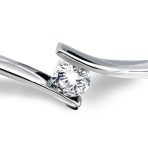 Simple Geometric CZ Bangle Bracelet Sterling Silver with Safety Clasp - Image 3