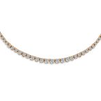 Classic Graduated CZ Cubic Zirconia Statement Tennis Necklace Silver Plated - Image 6