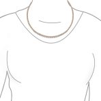 Classic Graduated CZ Cubic Zirconia Statement Tennis Necklace Silver Plated - Image 9