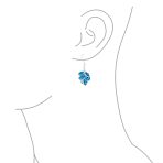 Spiritual Protection Round Multiple Cluster Evil Eye Charms Dangle Earrings Sterling Silver Fish Hook - Image 5