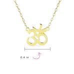 Sanskrit Yoga Harmony Aum Om Pendant Necklace Rose Gold Plated Sterling Silver - Image 4