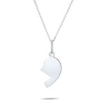 Split Heart Puzzle Pendant Necklace for Grandma & Granddaughter Sterling Silver - Image 6