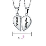 Mother Daughter Split 2 pcs Breakable Heart Puzzle Pendant Necklace Stainless - Image 4