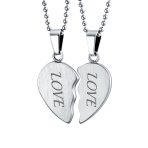 Mother Daughter Split 2 pcs Breakable Heart Puzzle Pendant Necklace Stainless - Image 5