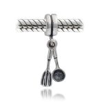 Chef Cook Culinary Utensils Dangle Charm Bead Sterling Silver for Bracelet - Image 3