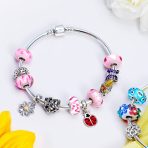 Mixed Set Sterling Silver Core Murano Glass Charm Bead for European Bracelet - Image 4