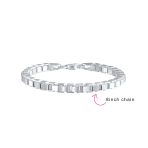 Solid Heavy Venetian Box Link Chain Bracelet .925 Sterling Silver 7.5 Inch - Image 5