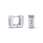 Unisex Minimalist Geometric Hoop Huggie Earrings 14K Gold Plated Sterling Silver - Image 5