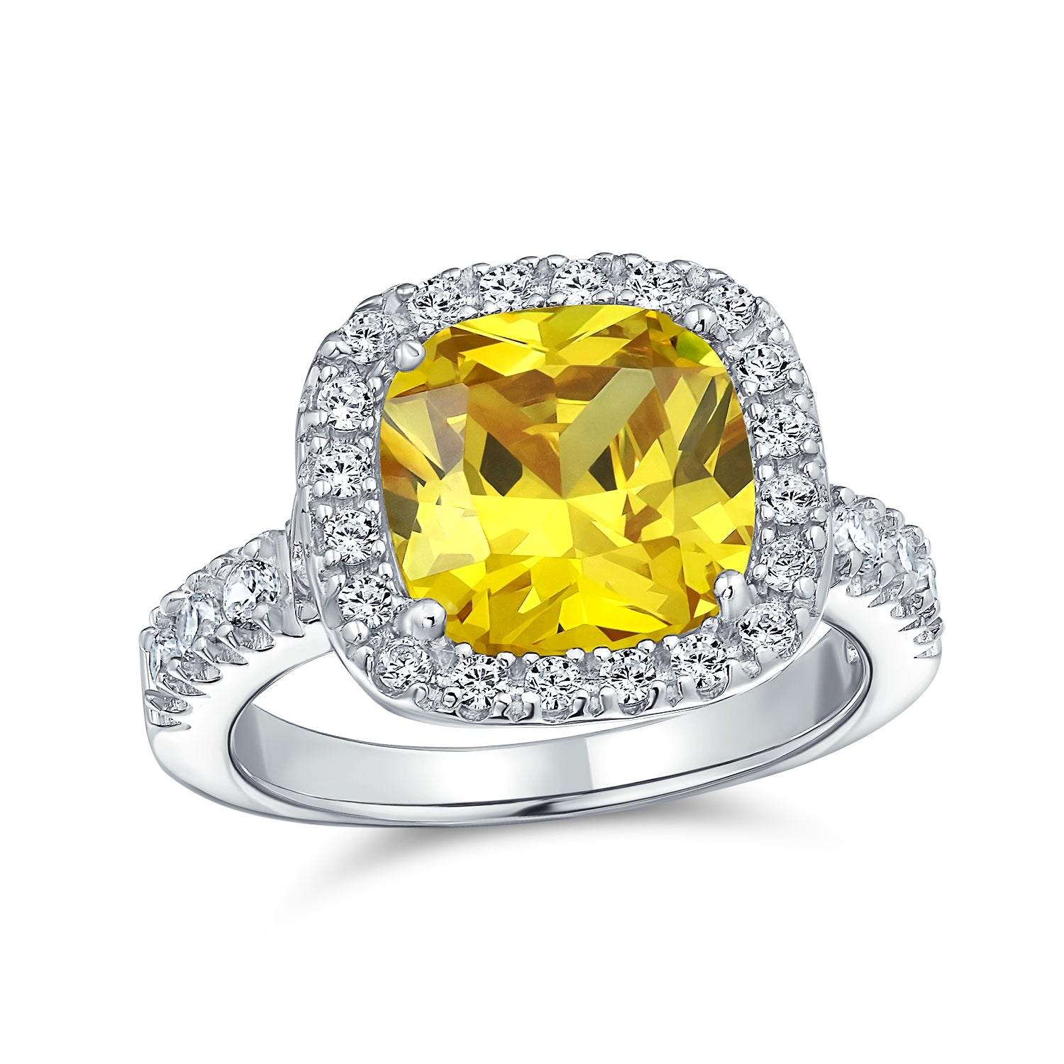 square-yellow-zirconia-ring-engagement_v-r71244-ca_1 Classic 6CT Canary Yellow Halo Cushion Cut Engagement Ring Sterling Silver - Image 1