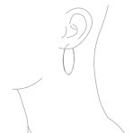 Thin Minimalist Hoop Huggie Earrings Sterling Silver Various Sizes - Image 16