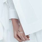 Plain Simple Bangle Bracelet Set 2-3MM Round Square Edges - Image 5
