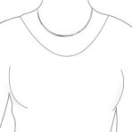 Simple Charm Pendant Slider Contoured Choker Collar Necklace .925 Silver Sterling 2MM - Image 3