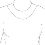 Simple Charm Pendant Slider Contoured Choker Collar Necklace .925 Silver Sterling 2MM - Image 4