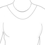 Simple Thin Boho Hammered Choker Necklace Sterling Silver 2MM Slider Collar - Image 2