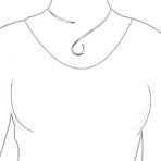 Modern S Swirl Geometric Collar Choker Statement Necklace .925 Silver Sterling - Image 3