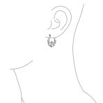 BFF Love Heart Celtic Claddagh Hoop Huggie Earrings - Image 3