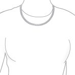 Reversible Flat Greek Key Design .925 Sterling Silver Herringbone Necklace Collar 16 Inch - Image 3