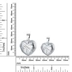 Vintage Style Heart Shaped Locket Pendant Necklace Holds Photos Silver - Image 6