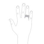 Geometric Pave CZ Accent Rectangle Signet Statement Band Ring Stainless Steel - Image 3