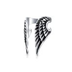 Guardian Angel Wing Ear Cuff Cartilage Clip Earring Black Oxidized Steel - Image 2