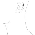 Guardian Angel Wing Ear Cuff Cartilage Clip Earring Black Oxidized Steel - Image 3