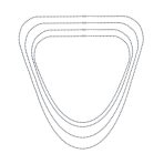 Set of 4 Thin Stainless Steel Saturn Chain Necklace 18, 20, 24 & 30 Inch