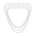 Set of 4 Thin Stainless Steel Saturn Chain Necklace 18, 20, 24 & 30 Inch