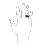 Geometric Pave CZ Accent Rectangle Signet Greek Key Band Ring Black Enamel Steel - Image 3