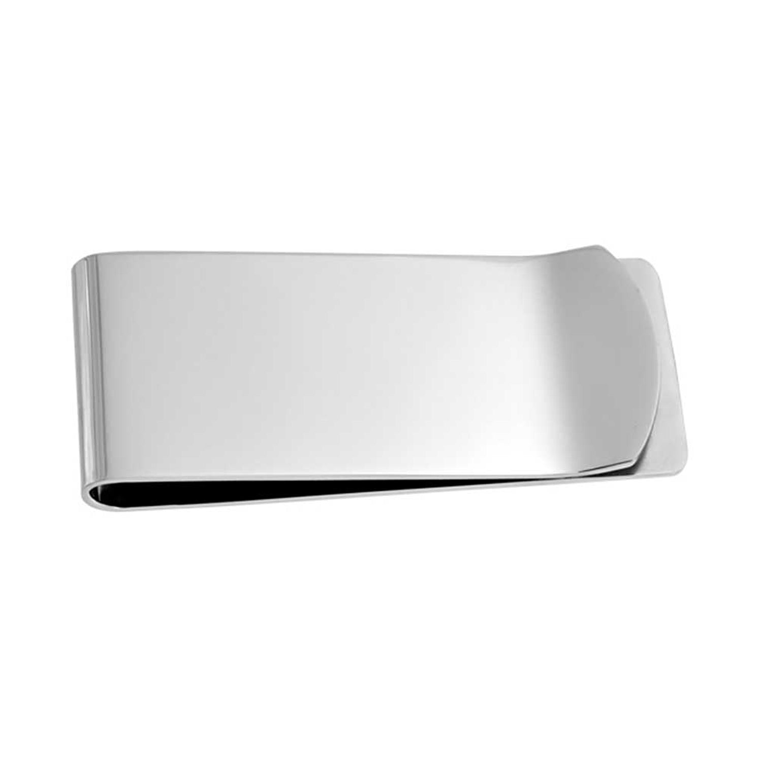 stainless-steel-classic-money-clip_cdl-mc1012-az_1 Basic Large Wide Strong Money Clip Card Holder Silver Plated Stainless Steel - Image 1