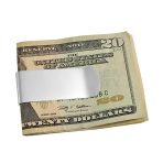 Basic Large Wide Strong Money Clip Card Holder Silver Plated Stainless Steel - Image 13
