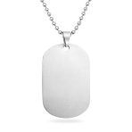 Men's Freemason Dog Tag Pendant Necklace Masonic Compass Black Blue Silver Tone Stainless Steel - Image 2