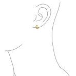 Simple Polished Black Rose Gold Plated Huggie Hoop Earring - Image 13