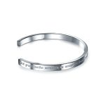 Inspirational Religious Message Serenity Prayer Cuff Bracelet Stainless Steel - Image 2