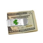 Gift Strong Good Luck Green Clover Shamrock Money Clip for Men Graduation - Image 3