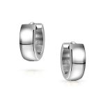 Simple Polished Black Rose Gold Plated Huggie Hoop Earring - Image 6