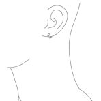 Set of 2 Basic Polished Huggie Hoop Earrings Silver Gold - Image 2