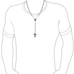 Two Tone Jesus Crucifix Virgin Mary Rosary Prayer Necklace Stainless Steel - Image 3