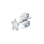 USA Patriotic Star Double Chain Ear Lobe Cartilage Clip On Ear Cuff Wrap Stud Earring Set Gold Plated Sterling Silver - Image 4