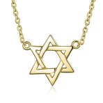 Traditional Magen Judaic Star Of David Pendant Necklace 14K Gold Plated Silver - Image 2