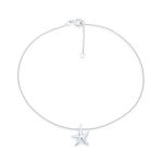 Marine Life Starfish Anklet Ankle Bracelet Sterling Silver 9-10 Inch