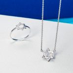 Traditional Magen Judaic Star Of David Pendant Necklace 14K Gold Plated Silver - Image 7