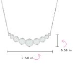 Gemstone Statement Pendant Necklace with White Created Opal in Sterling Silver - Image 3
